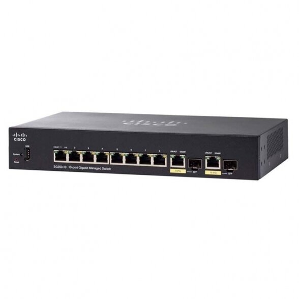 CISCO 10-Port Gigabit PoE Managed Switch SG350-10