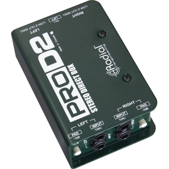 Radial Engineering Pro D2 Stereo Passive Direct Box 1